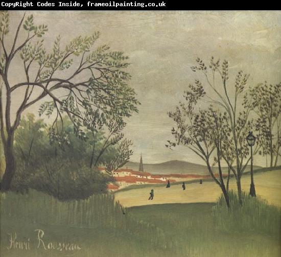 Henri Rousseau View of Saint-Cloud from the Heights of Bellevue